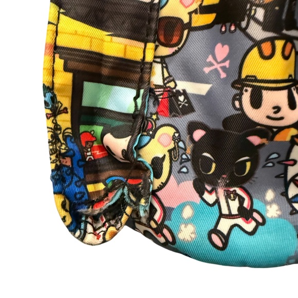 Tokidoki City Scene Backpack Multicolor Nylon Kawaii Bag Broken Zipper Read - Picture 8 of 12